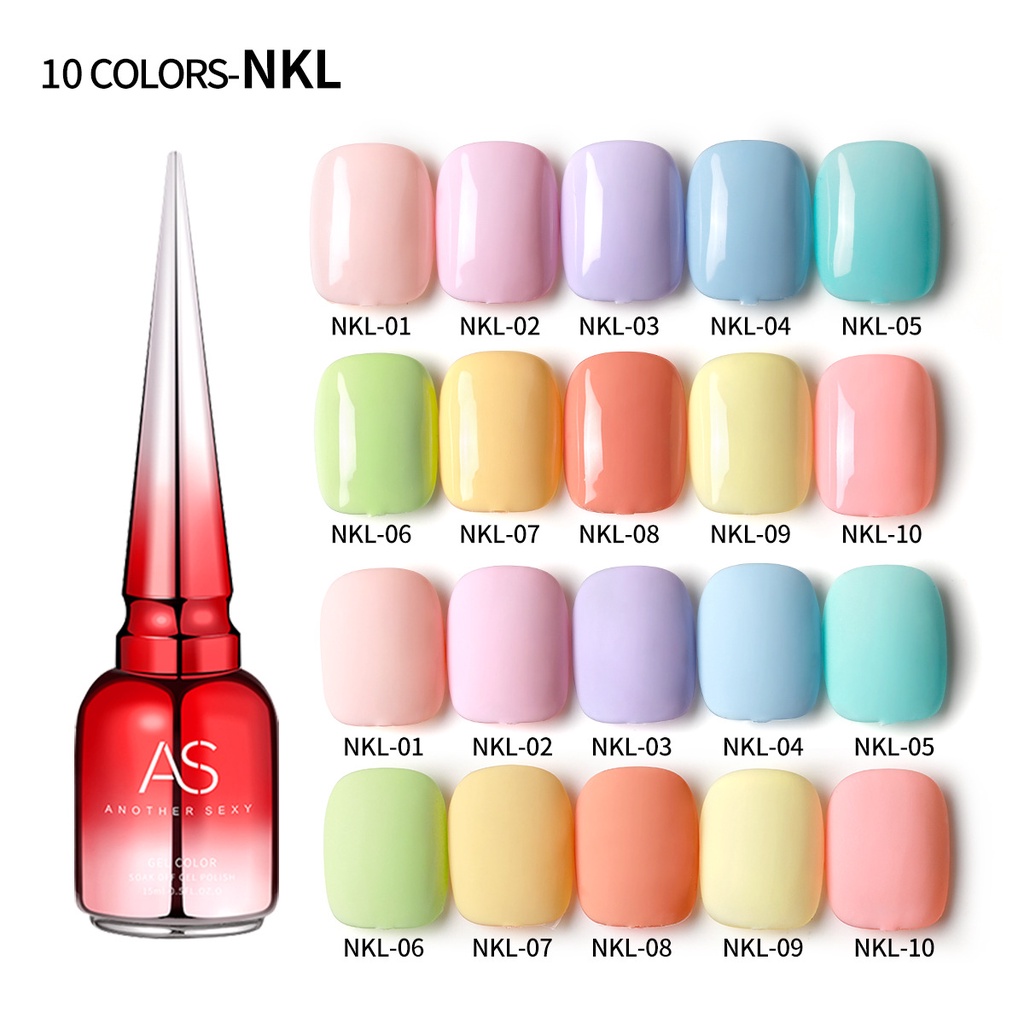 Sơn gel AS mã NKL chai đỏ nhọn 15ml chính hãng