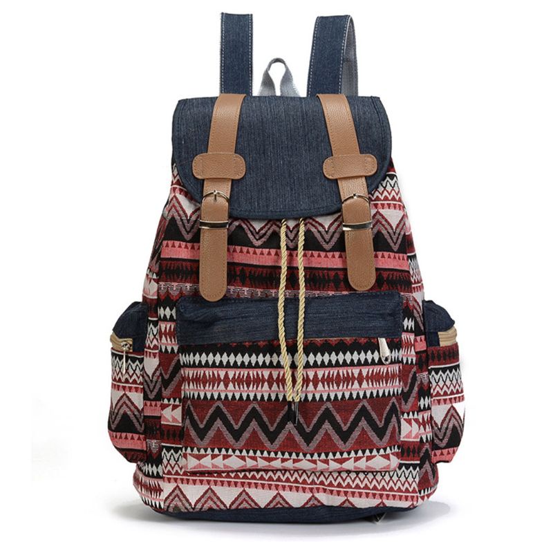 Ba Lô Vải Canvas Họa Tiết Thổ Cẩm Bohemian