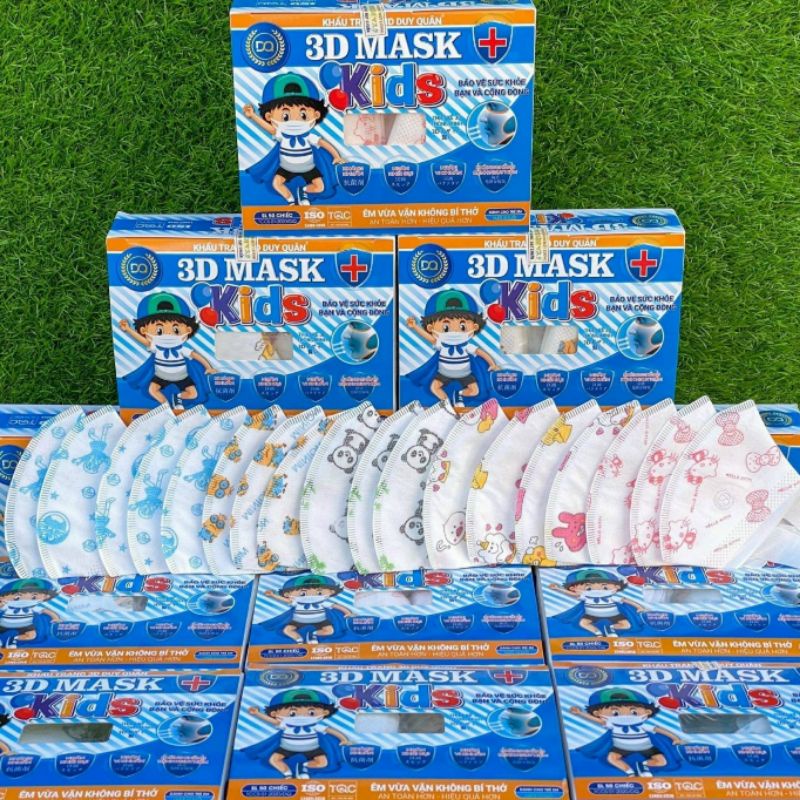 Hộp khẩu trang y tế 3d mask chính hãng Duy Quân công nghệ Nhật cho bé 50 cái