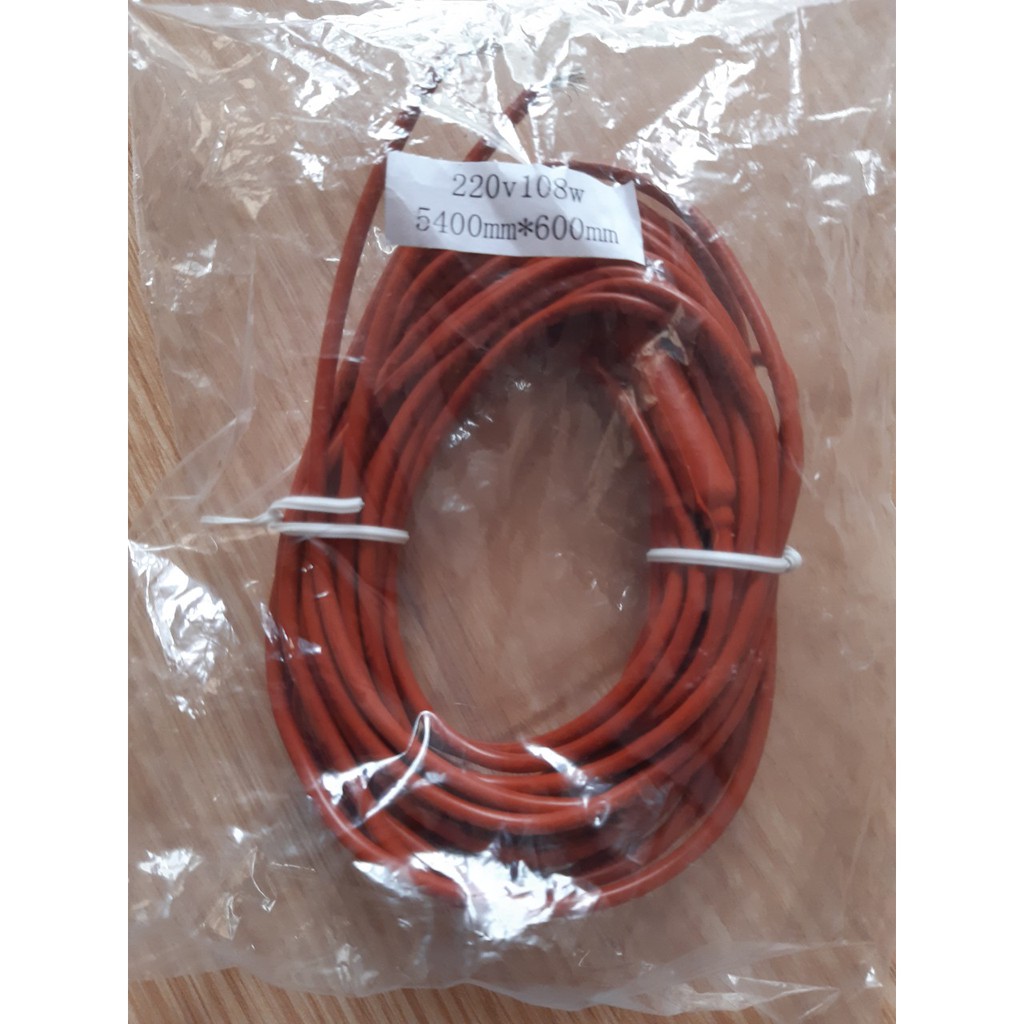 Dây điện trở sưởi silicone 5.4m-108W