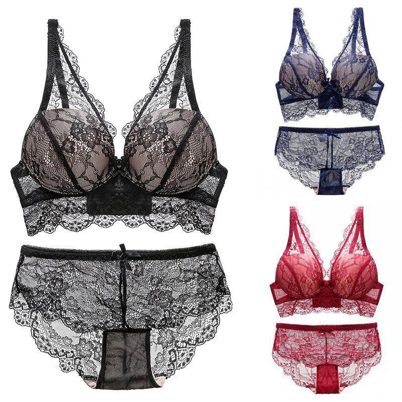 Set áo ngực 3 / 4 Cup & quần lót nữ thêu hoa nhiều màu | BigBuy360 - bigbuy360.vn