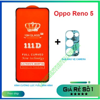Combo Oppo Reno 5 kính cường lực full màn hình + dán bảo vệ camera