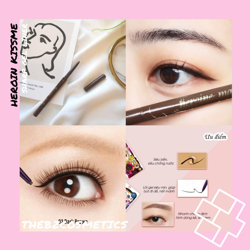 [SẴN] Liner, Mascara Kissme Heroin chống nước đình đám