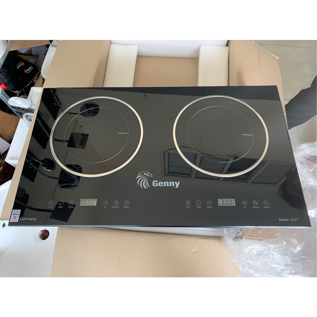 Bếp Từ Đôi GENNY 222T, Tiết Kiệm Điện Năng, Mặt Kính Cao Cấp, Công nghệ Inverter
