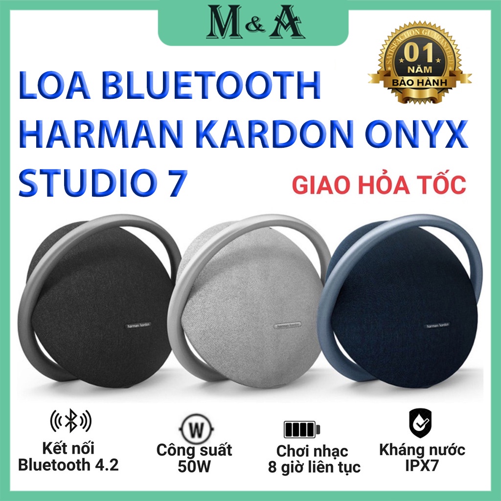 Loa Bluetooth HARMAN KARDON ONYX STUDIO 7 - Âm Bass Siêu Căng - Chính Hãng New 100% - Bảo Hành 12 Tháng