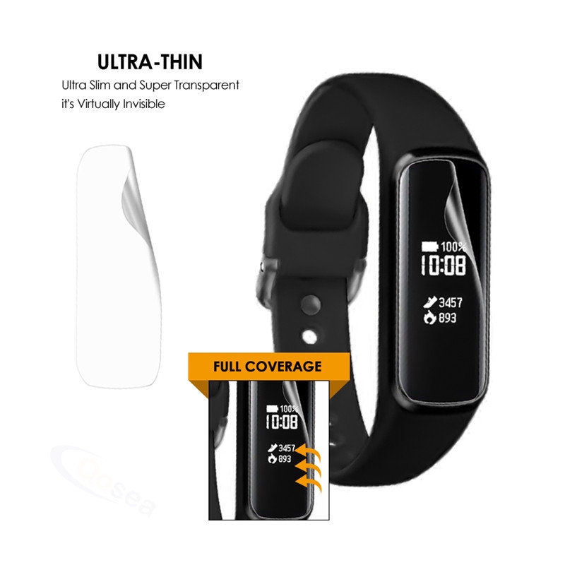 Bộ 3 miếng dán nhựa TPU siêu mỏng chống trầy cho đồng hồ thông minh Samsung Galaxy Fit-e