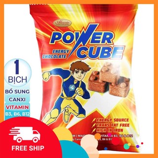KẸO SOCOLATE BỔ XUNG CANXI 01 Bịch x 100 viên (235gr) Kẹo Sô cô la Power Energy Cube Alessio Cioccolato Malaysia.