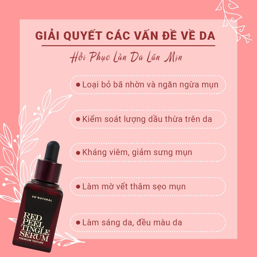 Thay da sinh học Red Peel Tingle 20ml Hàn Quốc Zuka Beauty sạch da tẩy tế bào chết