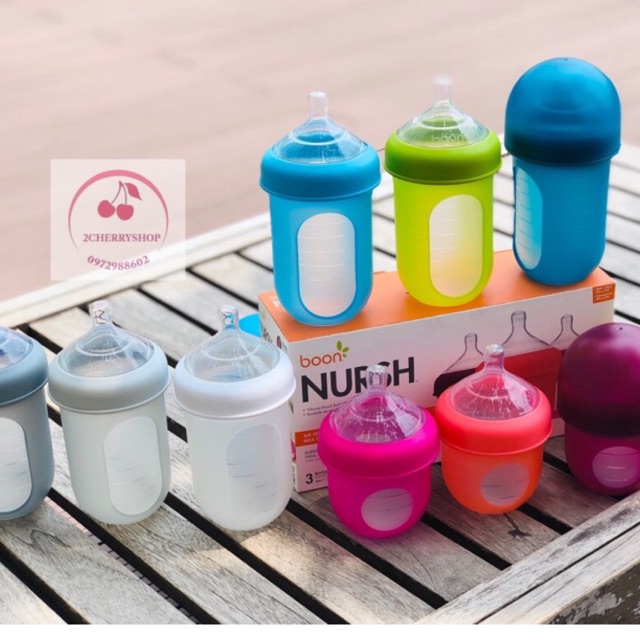 Bình sữa Boon 120ml 240ml [Hàng Mỹ]
