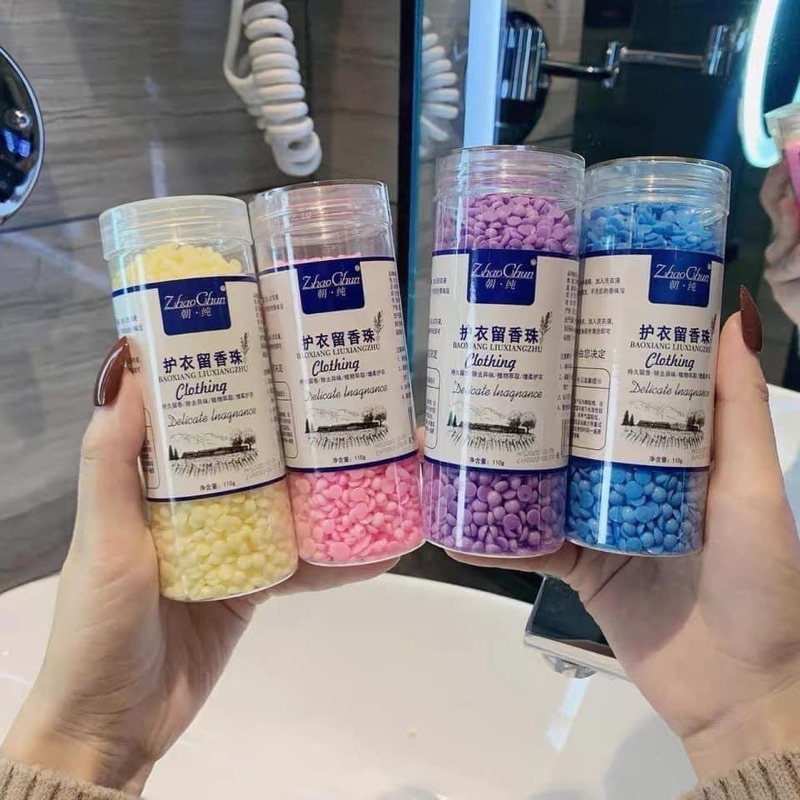 Viên xả vải khô combo 4 lọ xả vải thơm dùng cho mọi loại quần áo lưu hương thơm lâu MiibooShi