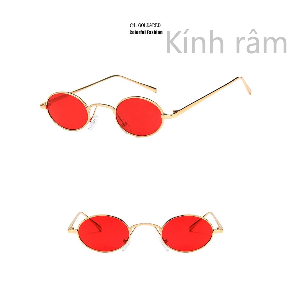 Kính mát gọng Oval nhỏ phong cách retro năng động
