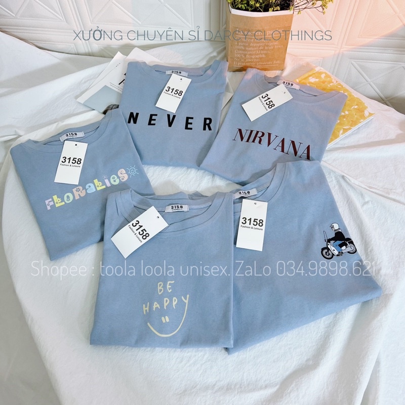 áo thun màu pastel dễ thương ✨ FREESHIP ✨ áo thun 3158 cotton unisex