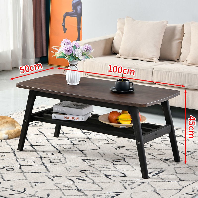 bán trực tiếp nhà máy 2021■✘♂Bàn trà hộ gia đình ghế sofa nhỏ đơn giản một số cà phê gỗ rắn ngắn