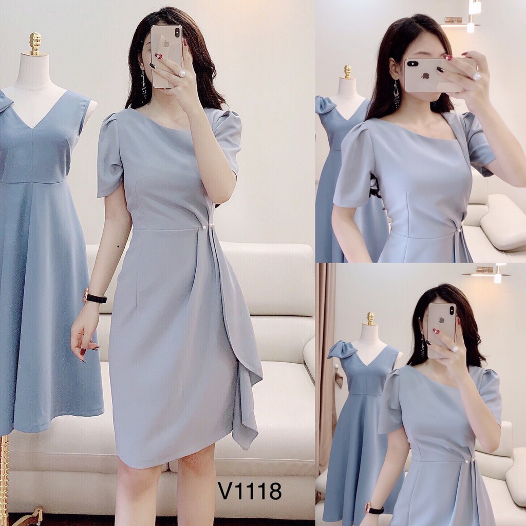 [ xả kho ] MiD Đầm EO ĐÍNH NGỌC V1118 Mie Design ảnh thật