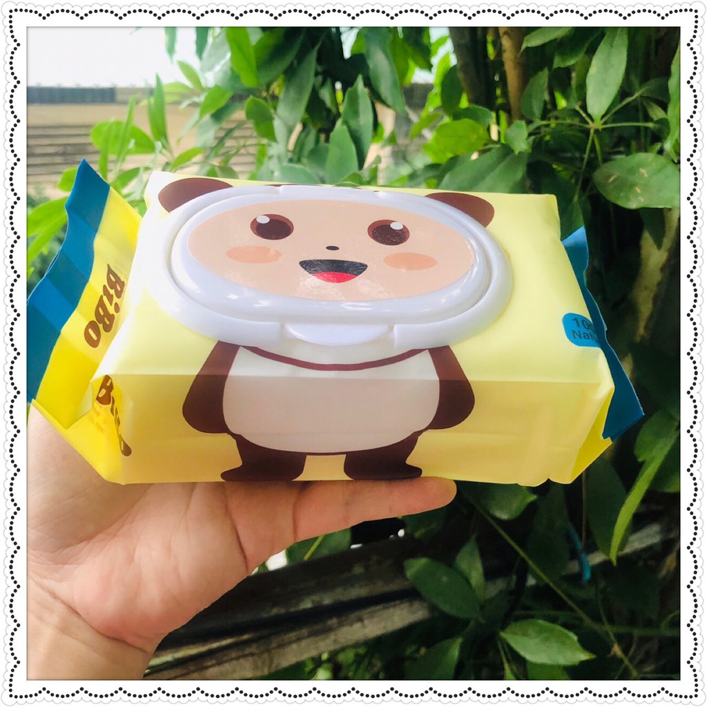 Giấy ướt Bibo/Phú Đạt không mùi an toàn cho bé (100 tờ - hàng Việt Nam)