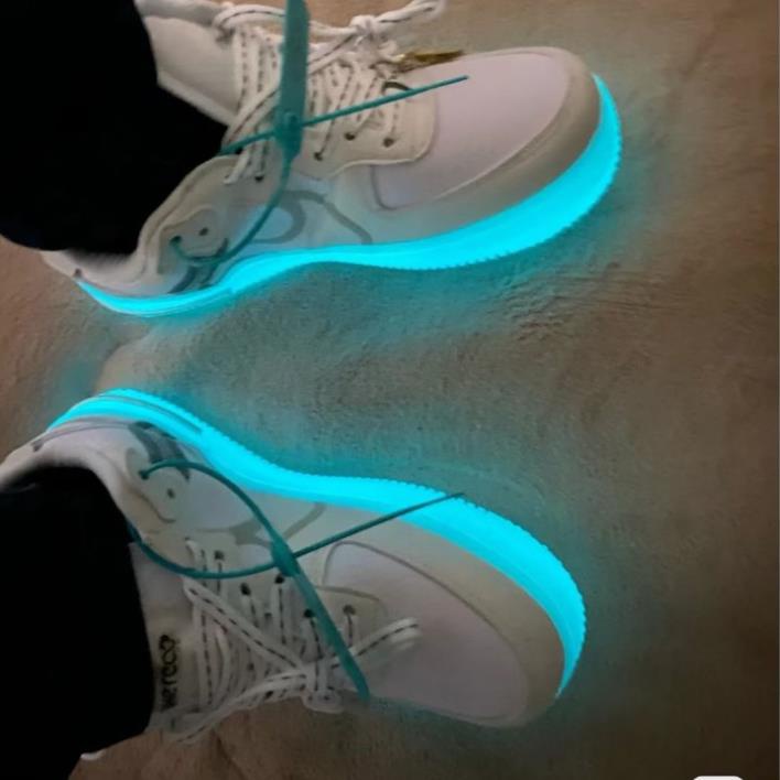 Giày thể thao Sneaker nam nữ 𝐍𝐢𝐤𝐞 𝐀𝐅𝟏 REACT WHITE ICE trắng độn đế ĐẾ ICE phát sáng siêu đẹp Full Box .