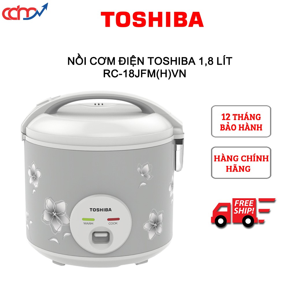 (nowship) Nồi cơm điện Toshiba 1,8 lít RC-18JFM(H)VN - Thiết kế nhỏ gọn, bền đẹp, hàng chính hãng, giá cực rẻ | BigBuy360 - bigbuy360.vn