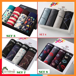 Hộp 4 Quần Sịp Đùi Nam - Boxer Nam Cao Cấp - Hãng Paililong