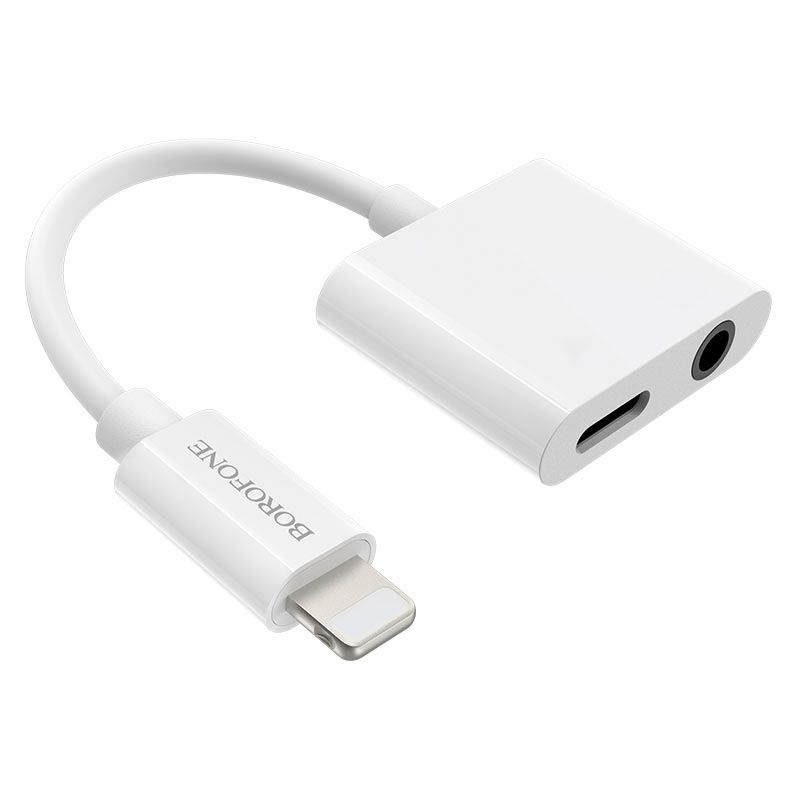 CÁP CHUYỂN BOROFONE BV12 GỒM 1 JACK LIGHTNING VÀ 1 JACK 3.5MM