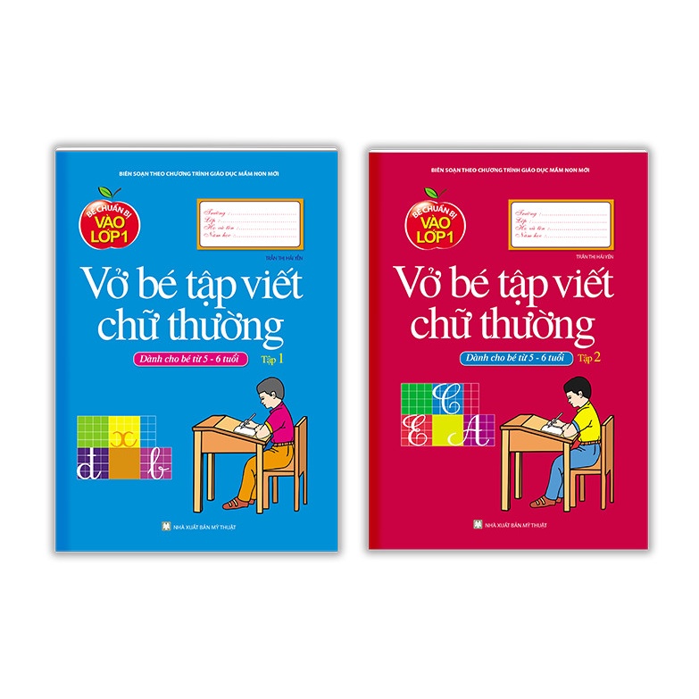 Sách - Combo 2 cuốn Bé chuẩn bị vào lớp 1 - Vở bé tập viết chữ thường T1+Vở bé tập viết chữ thường T2(bé 5-6 tuổi)
