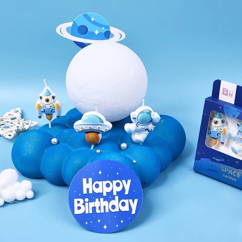 Nến Cắm Bánh Sinh Nhật Phi Hành Gia / Nến Trang Trí Sinh Nhật Hoạt Hình / Gấu / Bông Hoa / Nến Số / Nến Chữ