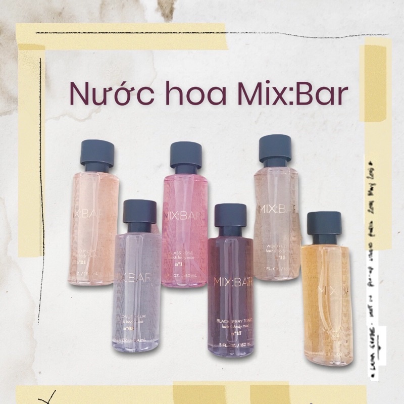 [Hàng Mỹ] Nước hoa Mix Bar dành cho tóc và body