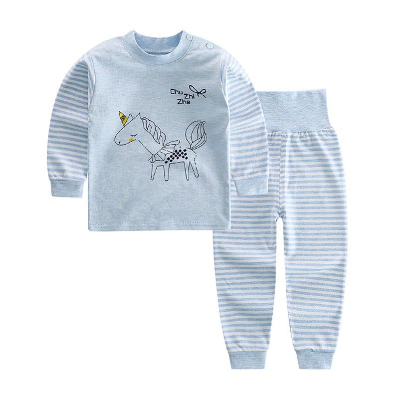 Bộ quần áo ngủ dài tay in hoạt hình dễ thương cho bé