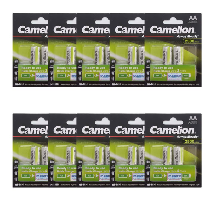 20 viên Pin sạc Camelion AA 2500mAh