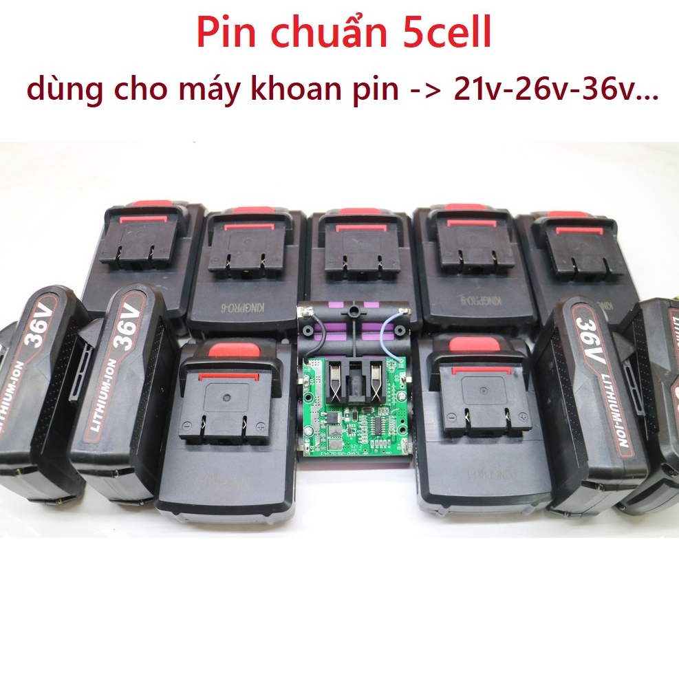 Pin Máy Khoan 26v,36v Dùng Cho Máy 18V, 21V, 24V, 26V,36v Cùng Chân 2,2cm