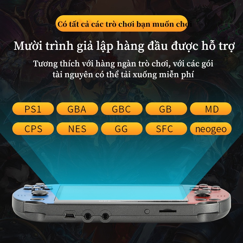 Máy Chơi Game Cầm Tay X12 PLUS/X7 - Màn Hình Khủng 7.1 inch , Bản 1000 Game , Nghe Nhạc , Xem Phim , Chơi Game