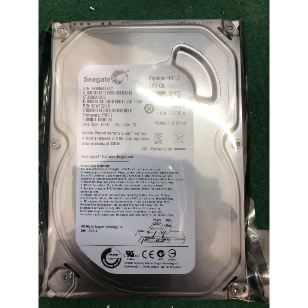  ổ cứng HDD 500GB Seagate ( PC ) Máy tính để bànLưu dữ liệuMới 100%