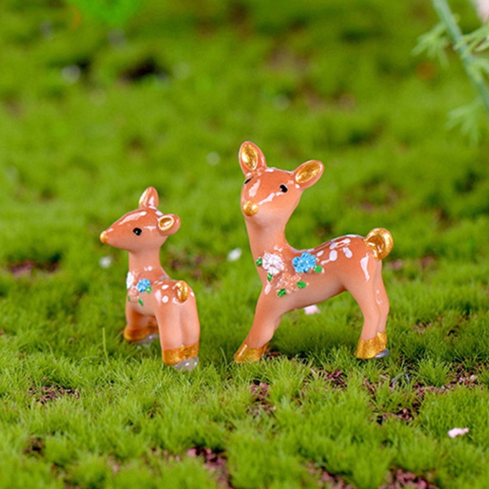 Đồ trang trí Chú Nai Mini Dễ Thương Dùng Trang Trí Tiểu Cảnh Diy