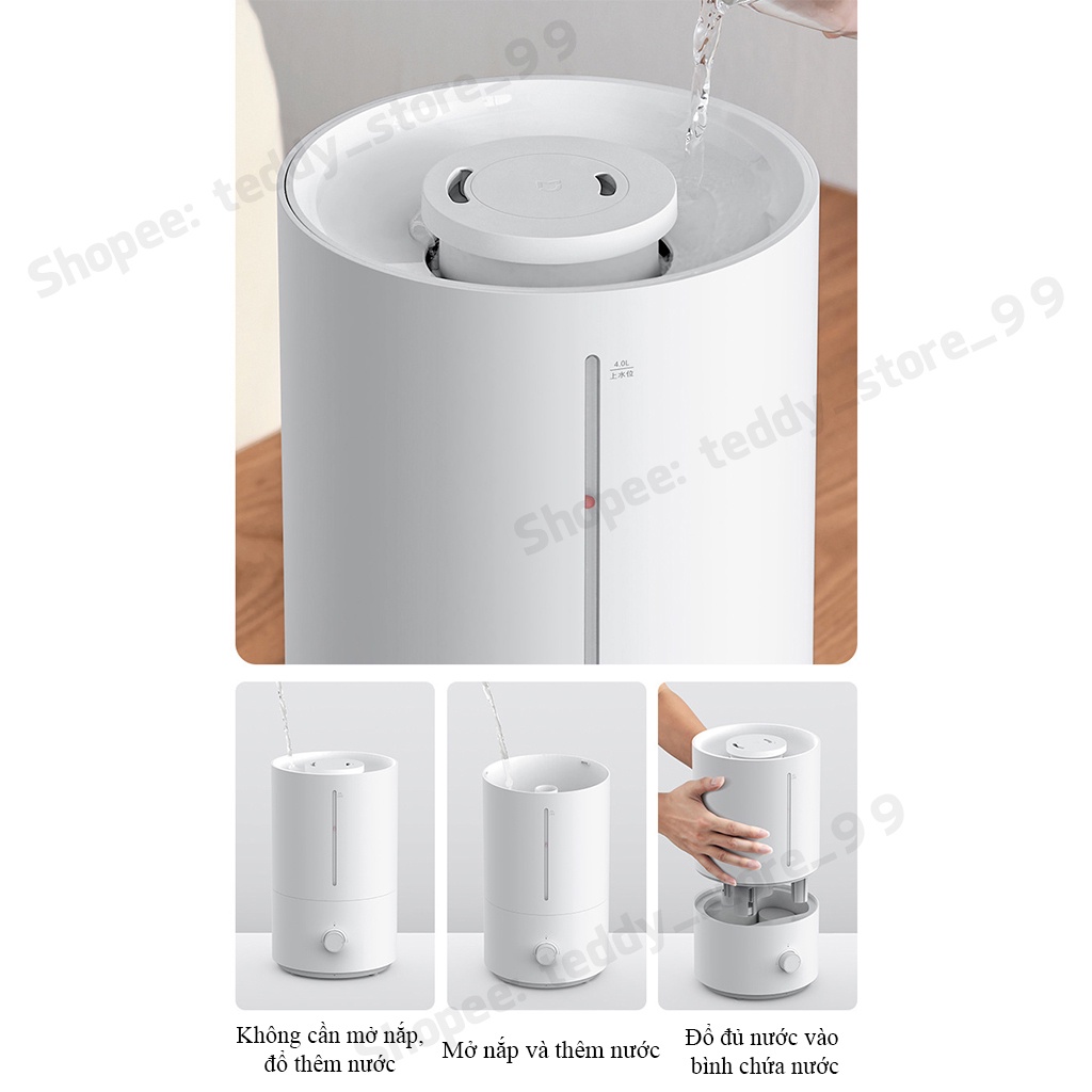 Máy Phun Sương Tạo Ẩm Xiaomi Mijia - Máy Tạo Độ Ẩm Ion Kháng Khuẩn Cho Gia Đình và Văn Phòng - Dung tích 4L