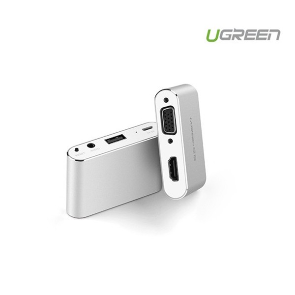 Bộ chuyển đổi đa năng USB sang HDMI + VGA dành cho điện thoại, máy tính bảng cao cấp chính hãng Ugreen 30522