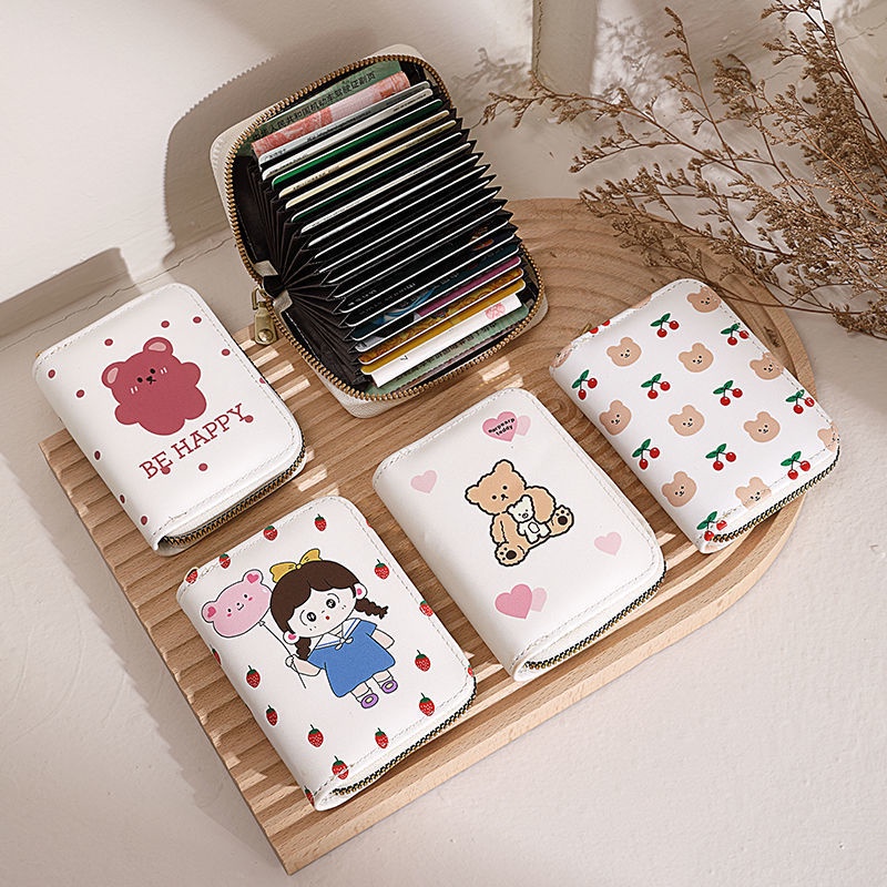 Ví nữ mini nhiều ngăn đựng thẻ 9 ngăn hoạt hình