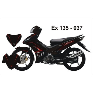 Tem Trùm Exciter 135 Đen Viền Đỏ-037