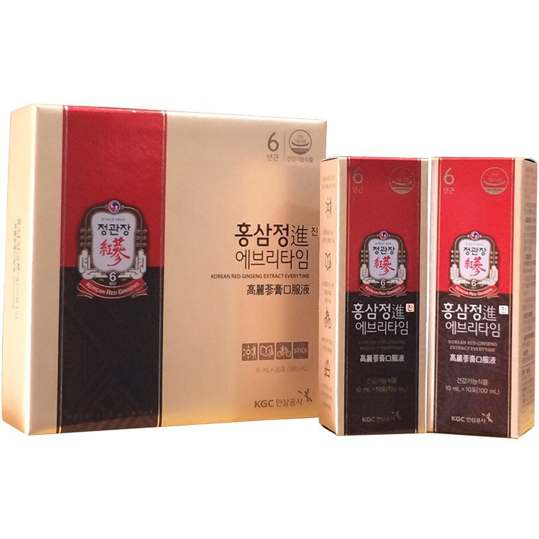 [HÀNG MỚI VỀ] Nước Hồng Sâm Hậu Duệ Mặt Trời KGC, Hộp 30 gói x 10ml
