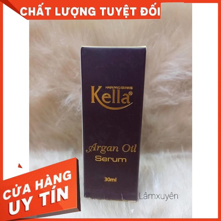 SERUM CAO CẤP ARGAN OIL KELLA 30ML dưỡng tóc mềm mượt nuôi dưỡng tóc khỏe -cải thiện hư tổn giữ nếp tóc uốn