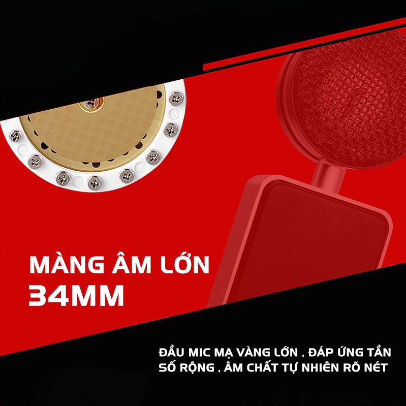 Mic Thu Âm Hát Livestream Cao Cấp Takstar PC-K800 Lọc Ồn, Độ Nhạy Cao, Mạ Vàng Tinh Xảo, Chính Hãng Bảo Hành 1 Năm