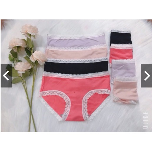Quần lót thun cotton co giãn viền ren siêu mềm