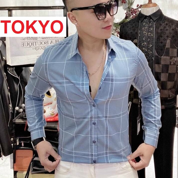 ÁO SƠ MI NAM KẺ SỌC VUÔNG 3 MÀU SANG TRỌNG LỊCH LÃM TB2 TOKYOSHOP | BigBuy360 - bigbuy360.vn