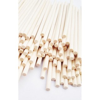 Combo 5 thanh gỗ thông tròn 1mx1cm (cắt thành đoạn ngắn)