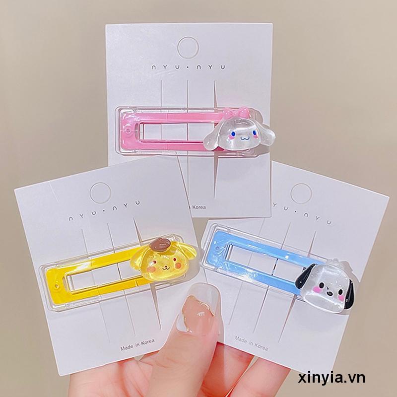 Kẹp Tóc Bên Hông Trong Suốt Hình Cinnamoroll Hoạt Hình Đáng Yêu Cho Bé Gái