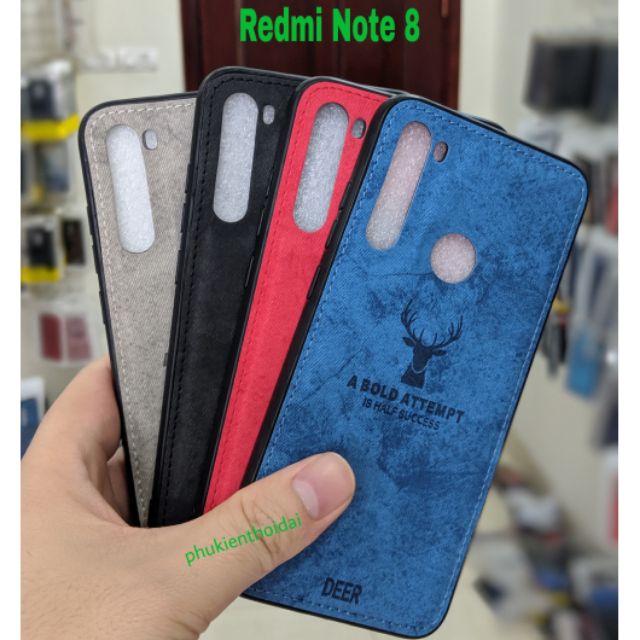 Ốp lưng Redmi Note 8 / Note 10 / 10s chống sốc vải đầu hươu cao cấp ôm máy