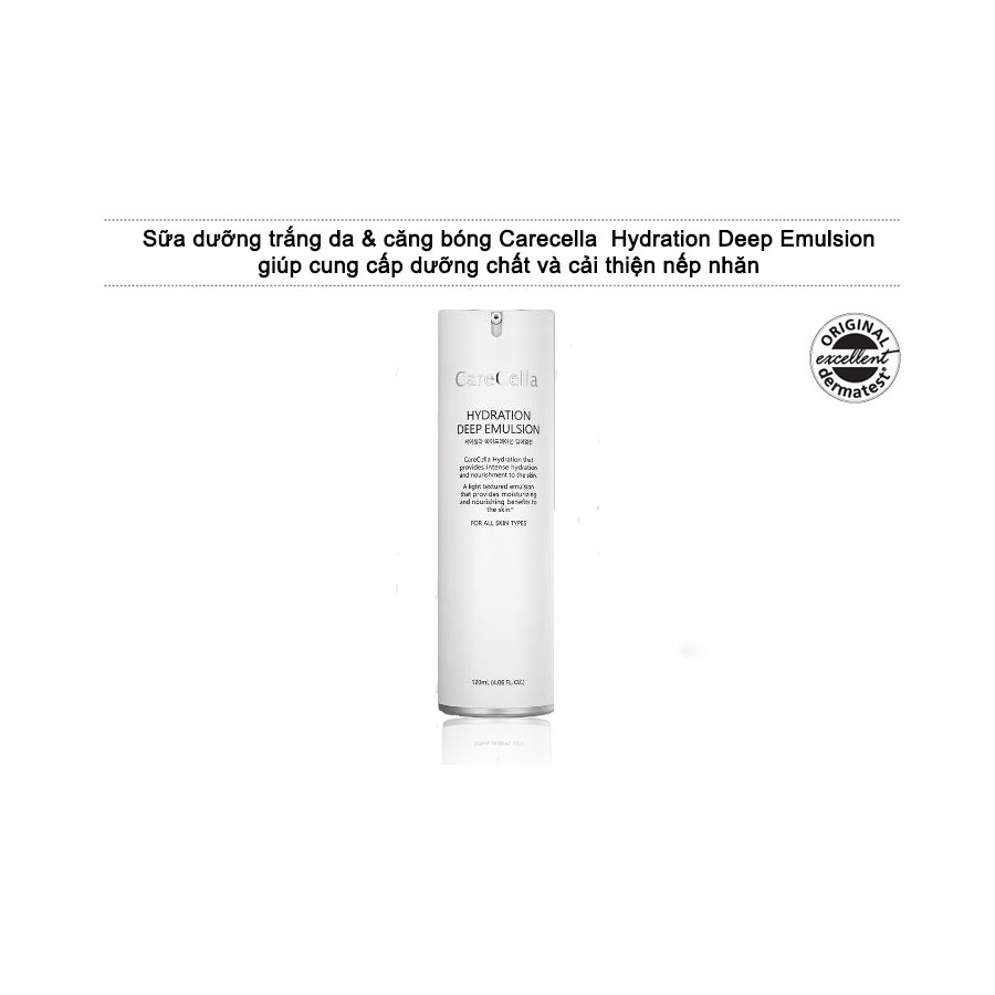 Sữa Dưỡng Trắng Da, Cải Thiện Nếp Nhăn CareCella Hydration Deep Emulsion 120m, sỉ, ctv ib