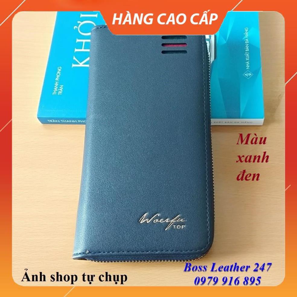 Ví Cầm Tay Nam 💖 FREESHIP 💖 Ví Nam Cầm Tay Chính Hãng WOERFU Ba Màu Cao Cấp, Chất Liệu Da PU Cao Cấp