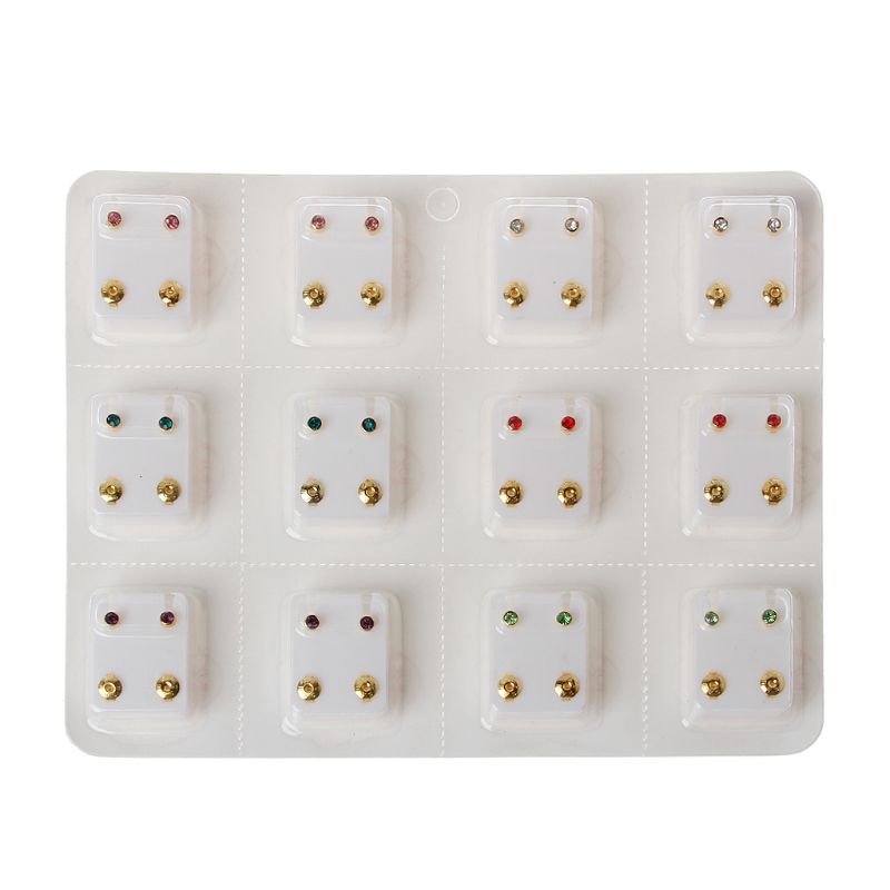 Bộ Khuyên Tai Xỏ Sụn Cỡ Nhỏ Thời Trang Cho Nam Và Nữ