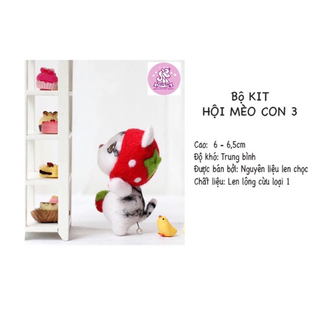 [LEN CHỌC - CÓ HƯỚNG DẪN]BỘ KIT HỘI MÈO CON 3