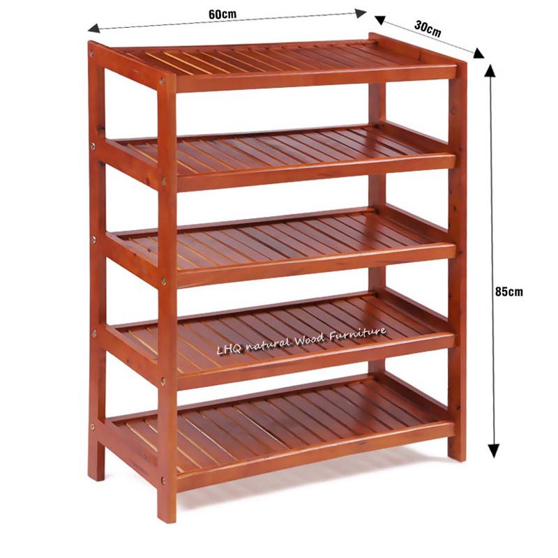 𝐌IỄN PHÍ SHIP Kệ Giầy Dép Gỗ 5 Tầng Rộng 62cm Loại Tốt