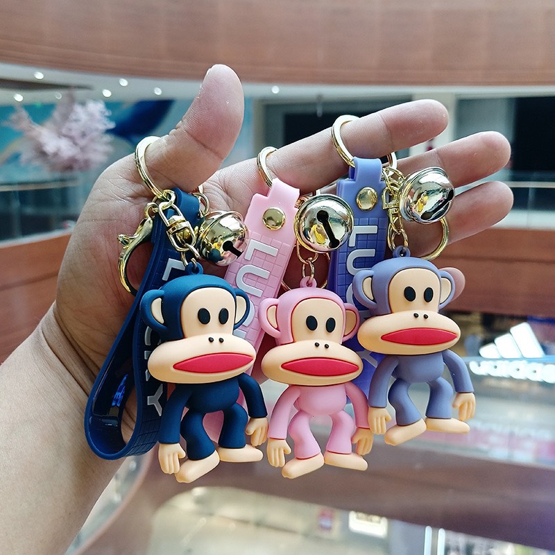 Móc khóa khỉ nhiều màu độc lạ / hài hước dùng treo balo , móc khóa cute